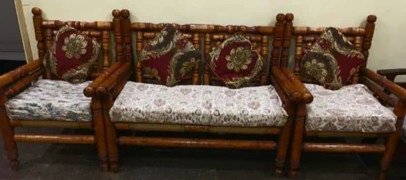 4th seater shesham wood Sofa set 0