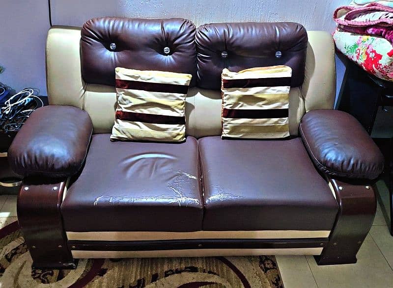 Leather 6 seats Sofa Set 1