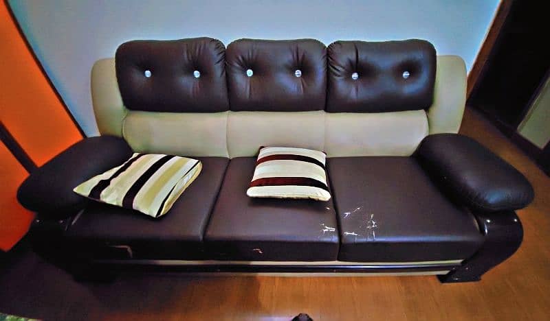 Leather 6 seats Sofa Set 2