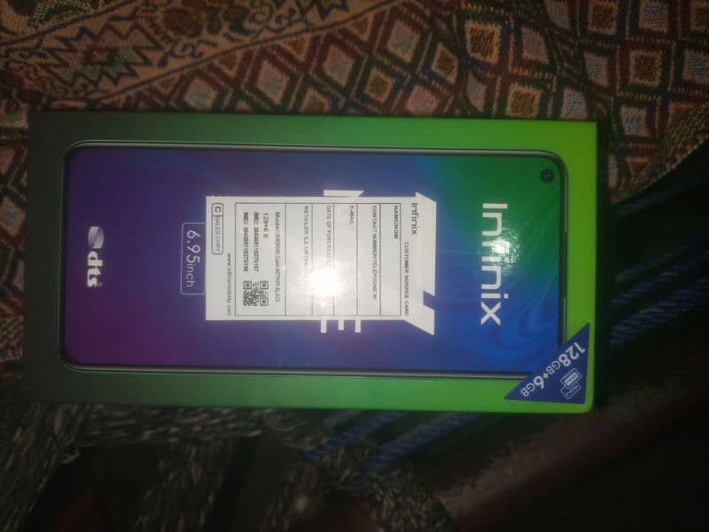 infinix note 7.6/128.   with box.    charger  & pouch 2