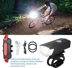 Bicycle Headlight Tail Light Rechargeable Set For Cycling Bike Scooter