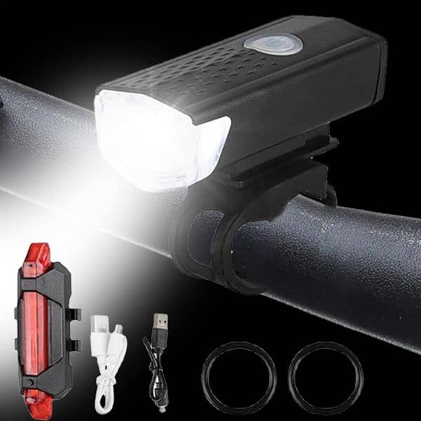 Bicycle Headlight Tail Light Rechargeable Set For Cycling Bike Scooter 7