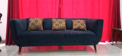 Blue color sofa set 0