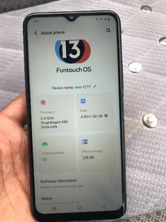 Vivo y21t   4/128 urgent sale