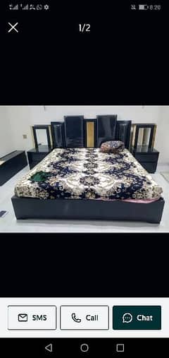 Full poshish King size double bed with 2 side table vilvat