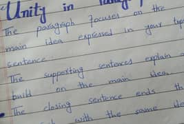 Hand written assignment work in English and Urdu