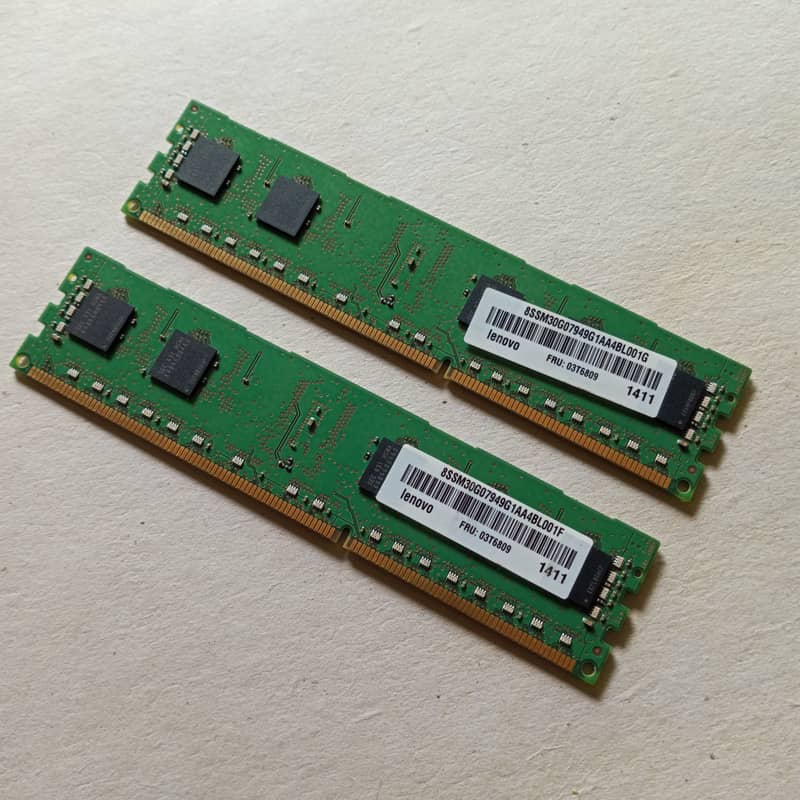 4GB ddr3 Single 2x4=8GB RAMS 1