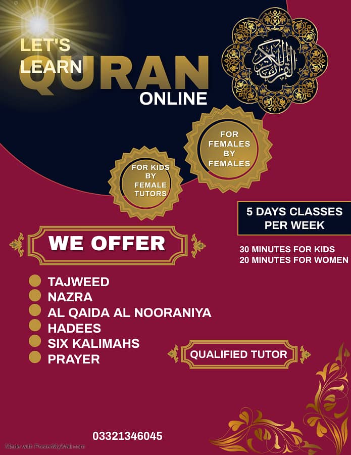 I am online QURAN Teacher 0