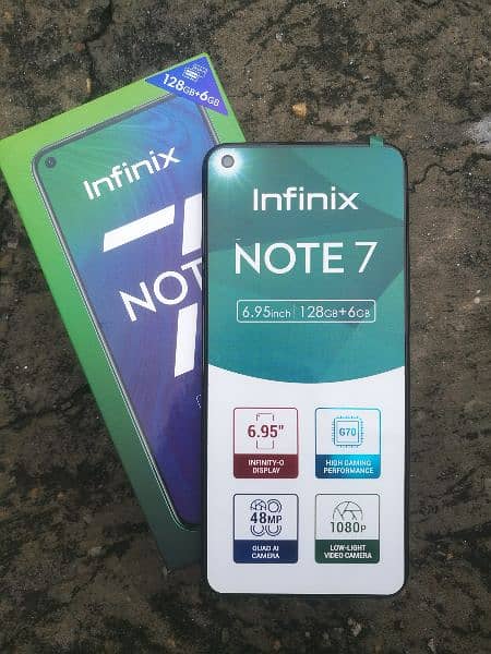 infinix note 7 with box 6/128 only call 0326/1268280 1