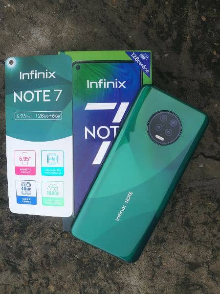 infinix note 7 with box 6/128 only call 0326/1268280 0