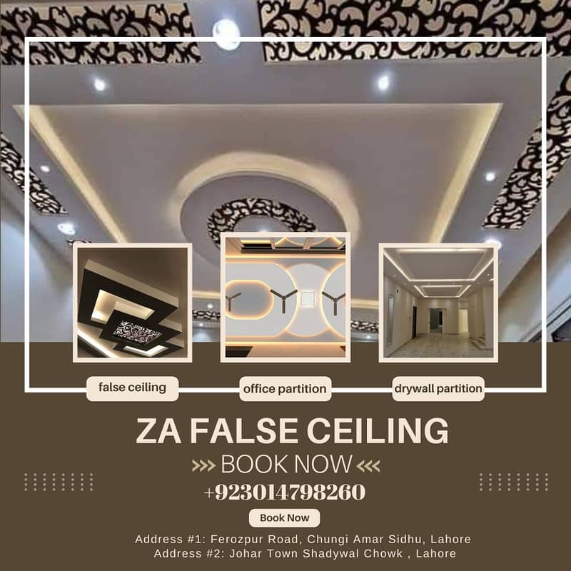 False Ceiling/Plastic Paris Ceiling/pop Ceiling/Ceiling work at lahore 4