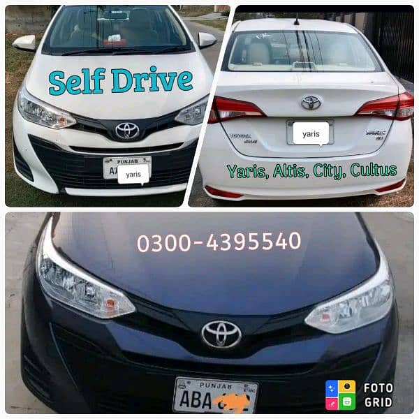 Car rental/ self drive/ Yaris/Altis/ Cultus/Alto/Self drive 0