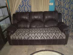 7 seater sofa set with table leather sofa condition 10/10 ha 0