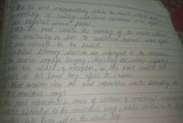 handwriting Assignment Work