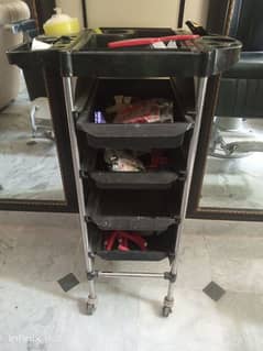 saloon chairs and trolley for sale