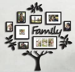 Family Wooden Tree With 8 Frames Available