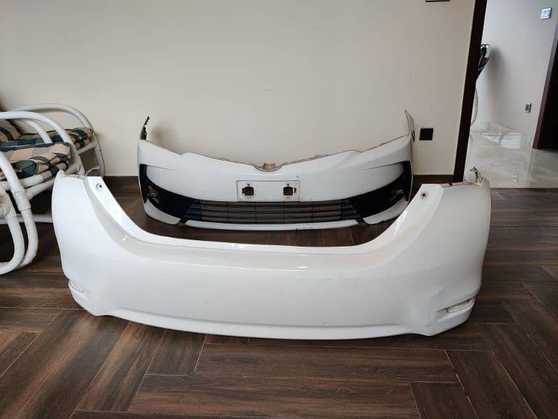 corolla altis grande facelift genuine bumpers front and back 0