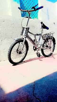 Silver shine bicycle