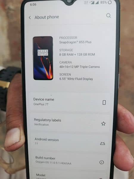 oneplus 7t single sim 1