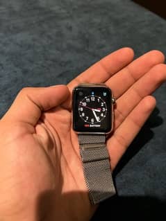 apple  watch series 1 42 mm stainless stee with charge 0