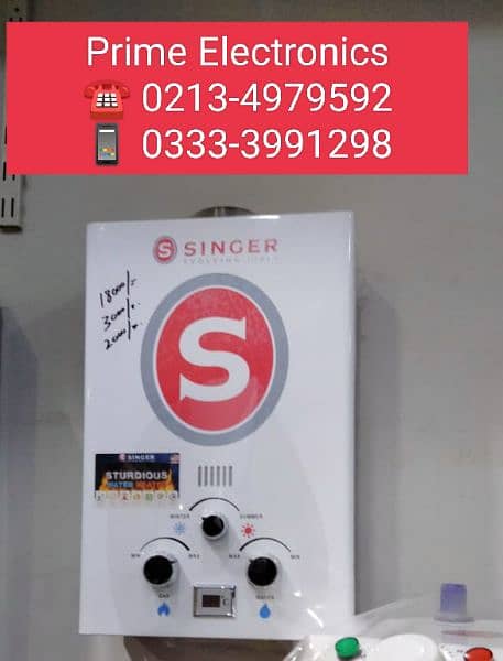 singer nasgas crown Technogas water heater 17