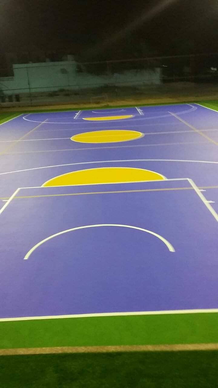 Basketball court Flooring|Futsal Ground 10mm  rubber acrylic coating 13