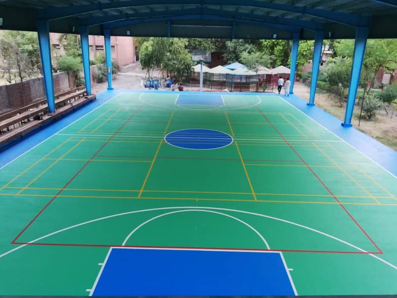 Basketball Acrylic court in chakwal Punjab 250 per sqf|Sports Ground 8