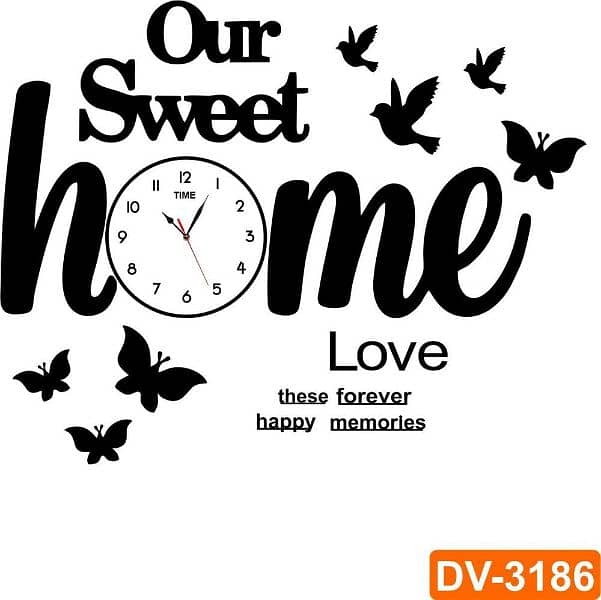 3D wooden wall clock_Diy home style decor 0