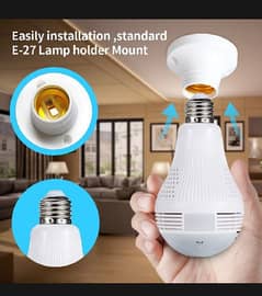 wifi smart bulb camera 360 degree night vision camera