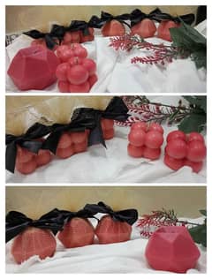 scented bubble candles / diamond shape candles