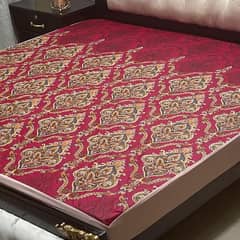 Terry Cotton Printed Double Bed Mattress Cover For Bed