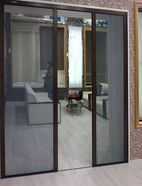 folding fly screen folding PVC door sliding aluminum door 5