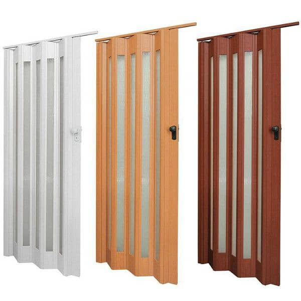 folding fly screen folding PVC door sliding aluminum door 6