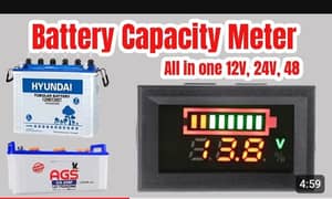 DC Battery Volt Percentage Monitor Digital meter