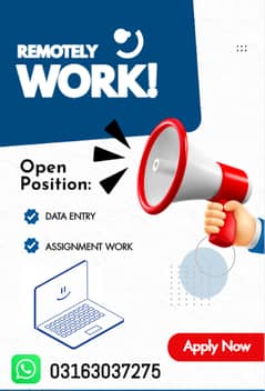 online work / Data Entry / Assignment work job available in Pakistan