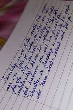 Hand writing assignment  work