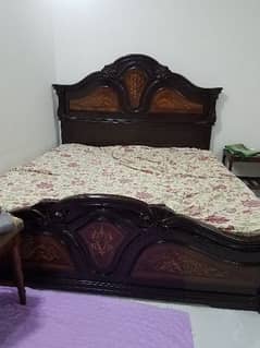 solid sheeshm wood chinioti bed with side tables 0