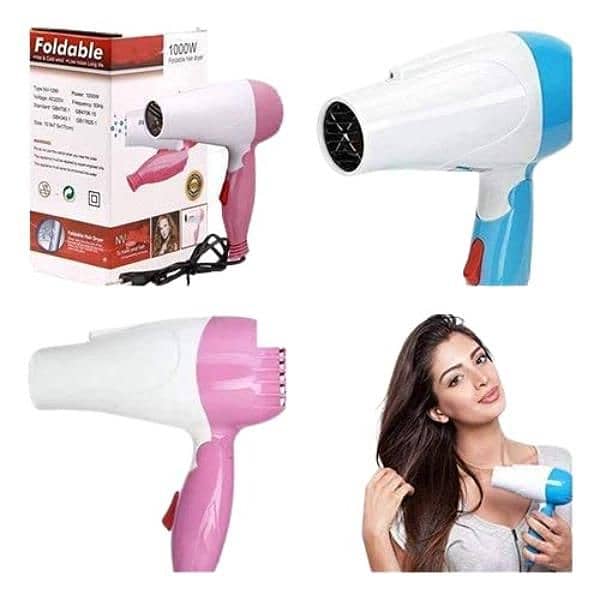 electric hair dryer brush pink and blue shaed 1