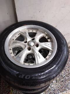 tyre's with alloy rims size 195-65-r15