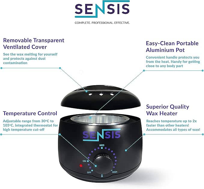 Sensis Wax Warmer Hair Removal Kit - Electric Wax Heater & Pot Warmer 1