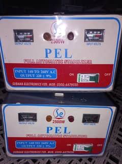 2 Automatic Voltage PEL Stabilizer 2500 watt