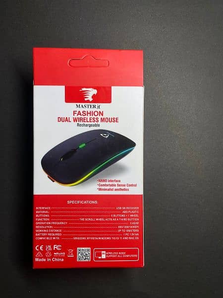 Fashion Dual Wireless Rechargeable Mouse 4