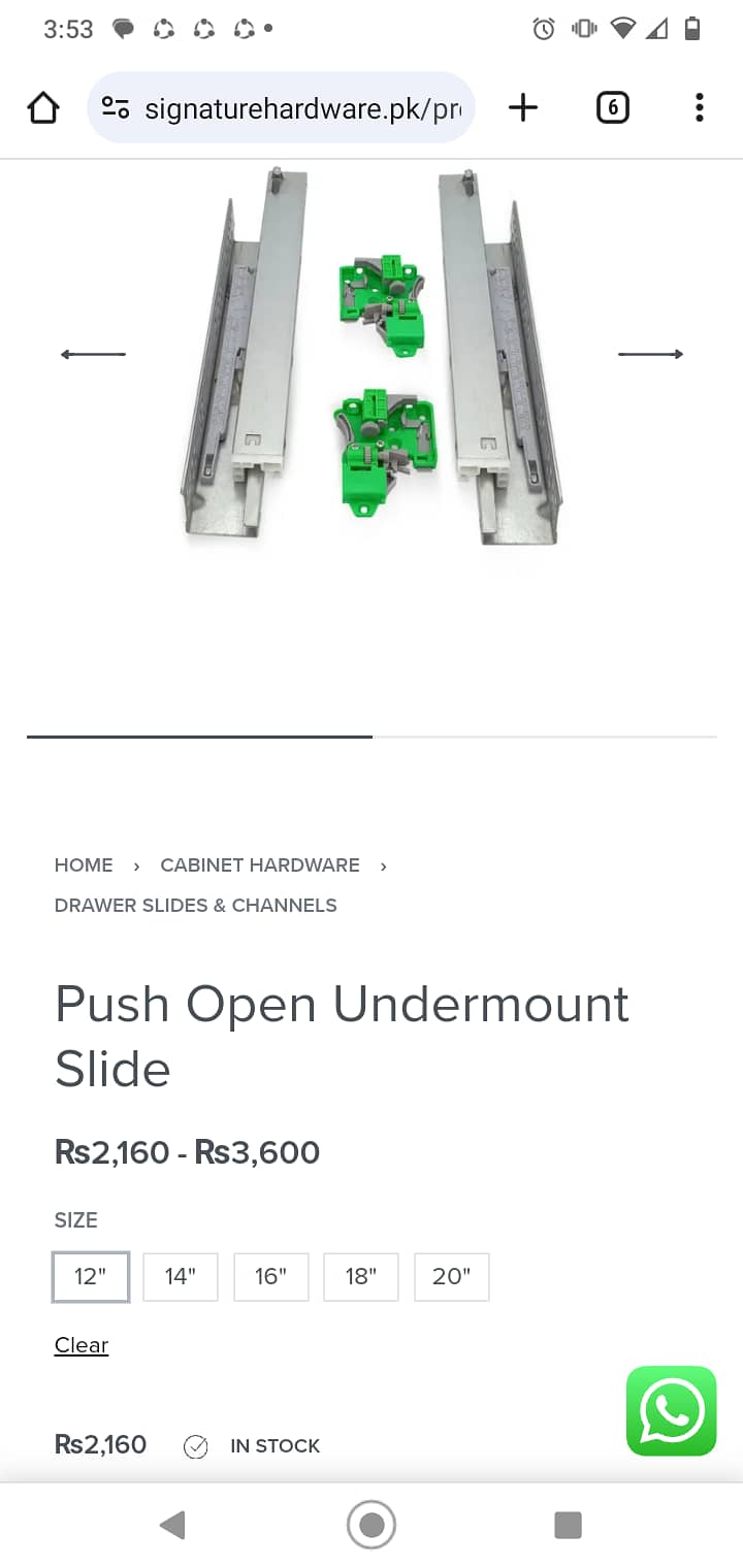 Open push undermount slide 2