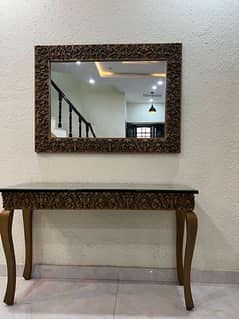 console table with mirror