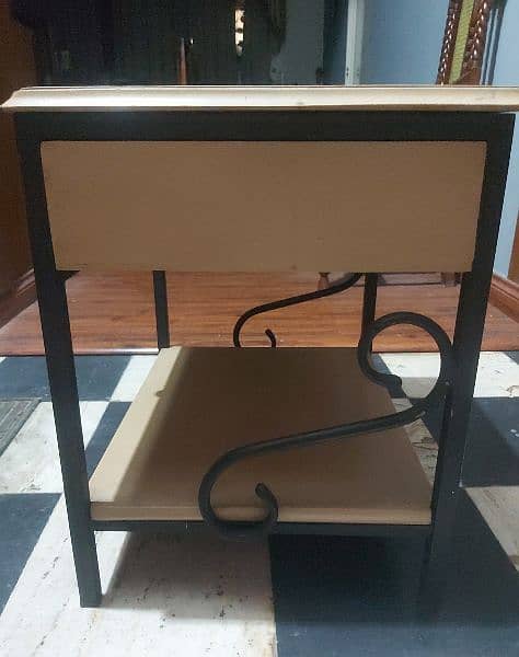 beige wood side table 3