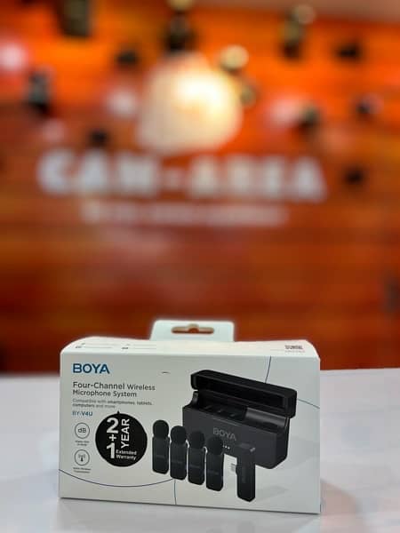 BOYA MIC BY-V4U FOUR-CHANNEL WIRELESS MICROPHONE SYSTEM 0