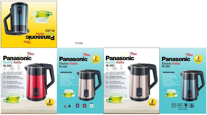 Electric Kettle Stainless Steel Boiling Water, Tea 1500W Home & Office 4