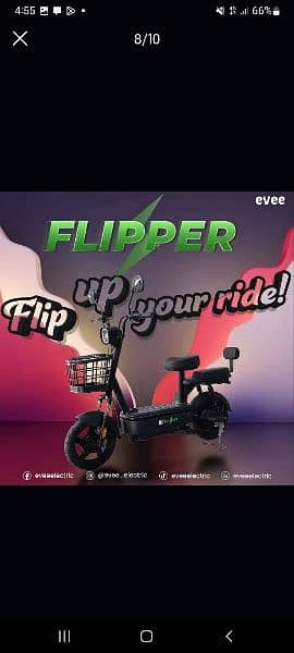 Evee Flipper Electric Scooty for Kids 2024 Model New Zero Meter 2