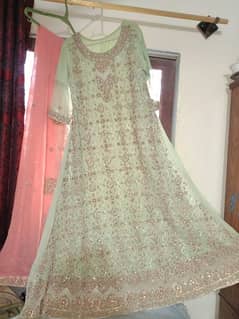 full size frok with contras dupatta