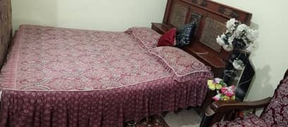 Bed with mattress